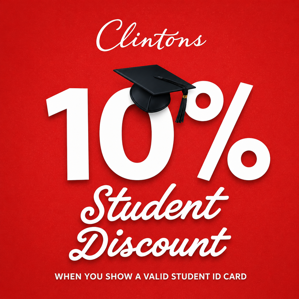 Clintons Student Discount